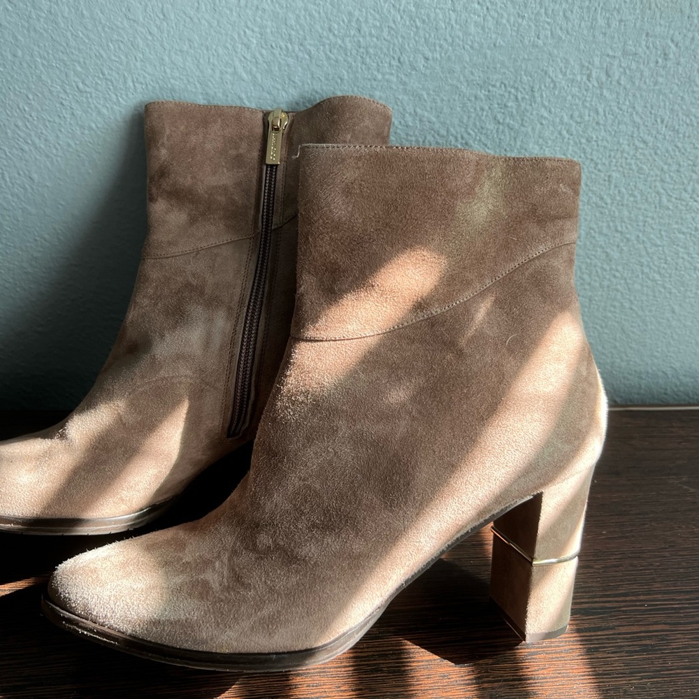 Jimmy Choo Brown Suede Heeled Boots